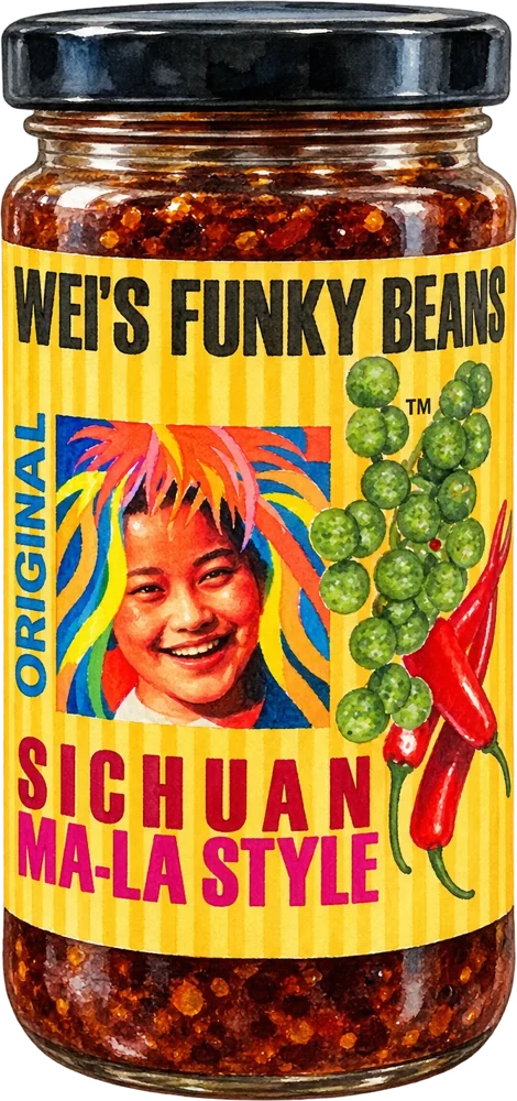 Medium heat jar of Wei's Funky Beans